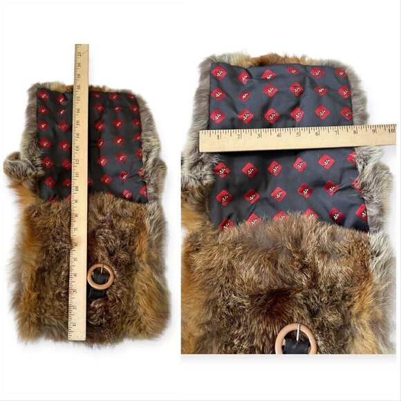 Vintage Fur bag with buckle closure, Brown multi - Picture 11 of 15